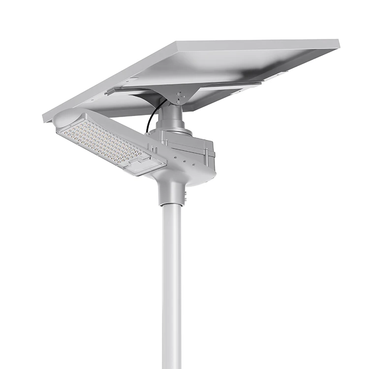 Đèn đường LED với bảng điều khiển năng lượng mặt trời